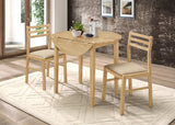 Bucknell  Round Drop Leaf Dining Table Set Cappuccino