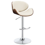 Harris Adjustable Bar Stool Black / Ecru and Chrome
