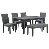 Barlow  Rectangular Dining Table Set Grey and Black