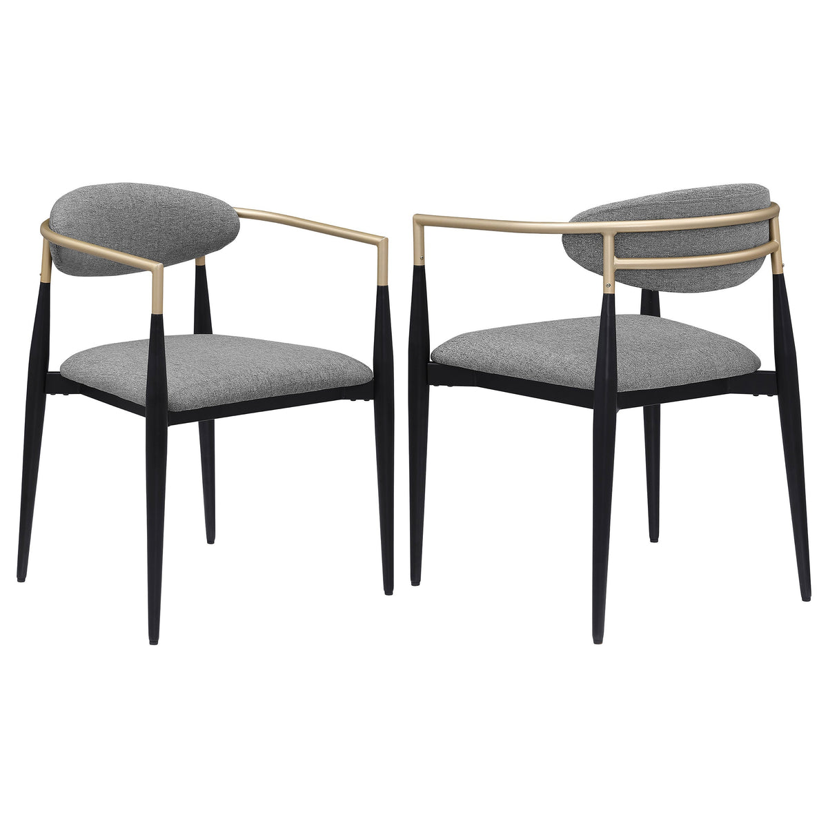 Alexis Fabric Upholstered Dining Arm Chair Beige (Set of 2)