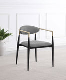Alexis Fabric Upholstered Dining Arm Chair Beige (Set of 2)