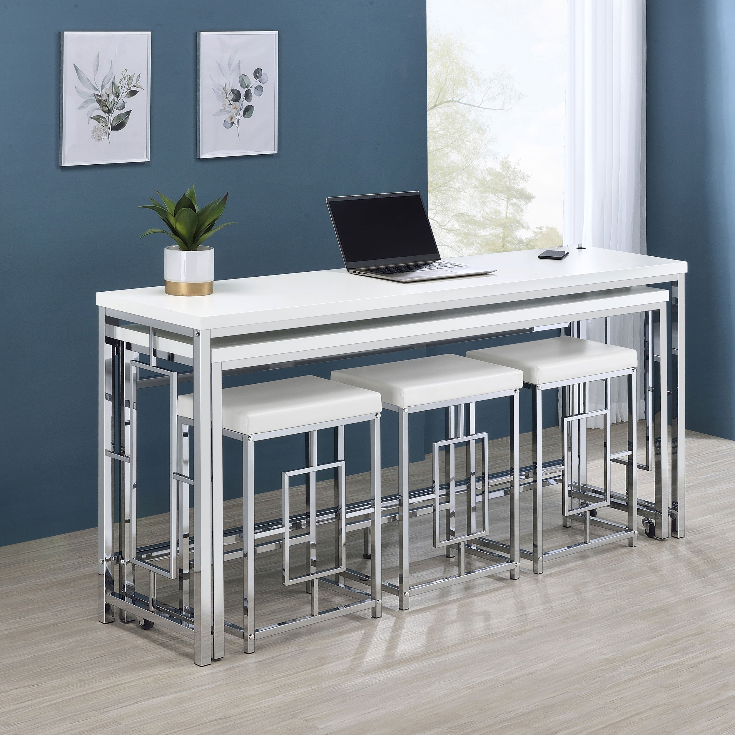 Jackson  Multipurpose Counter Height Table Set White