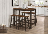 Connie  Counter Height Set Chestnut and Dark Brown