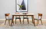 Everett  Rectangular Dining Table Set Natural Walnut