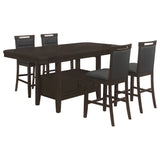 Prentiss  Butterfly Leaf Dining Table Set Cappuccino