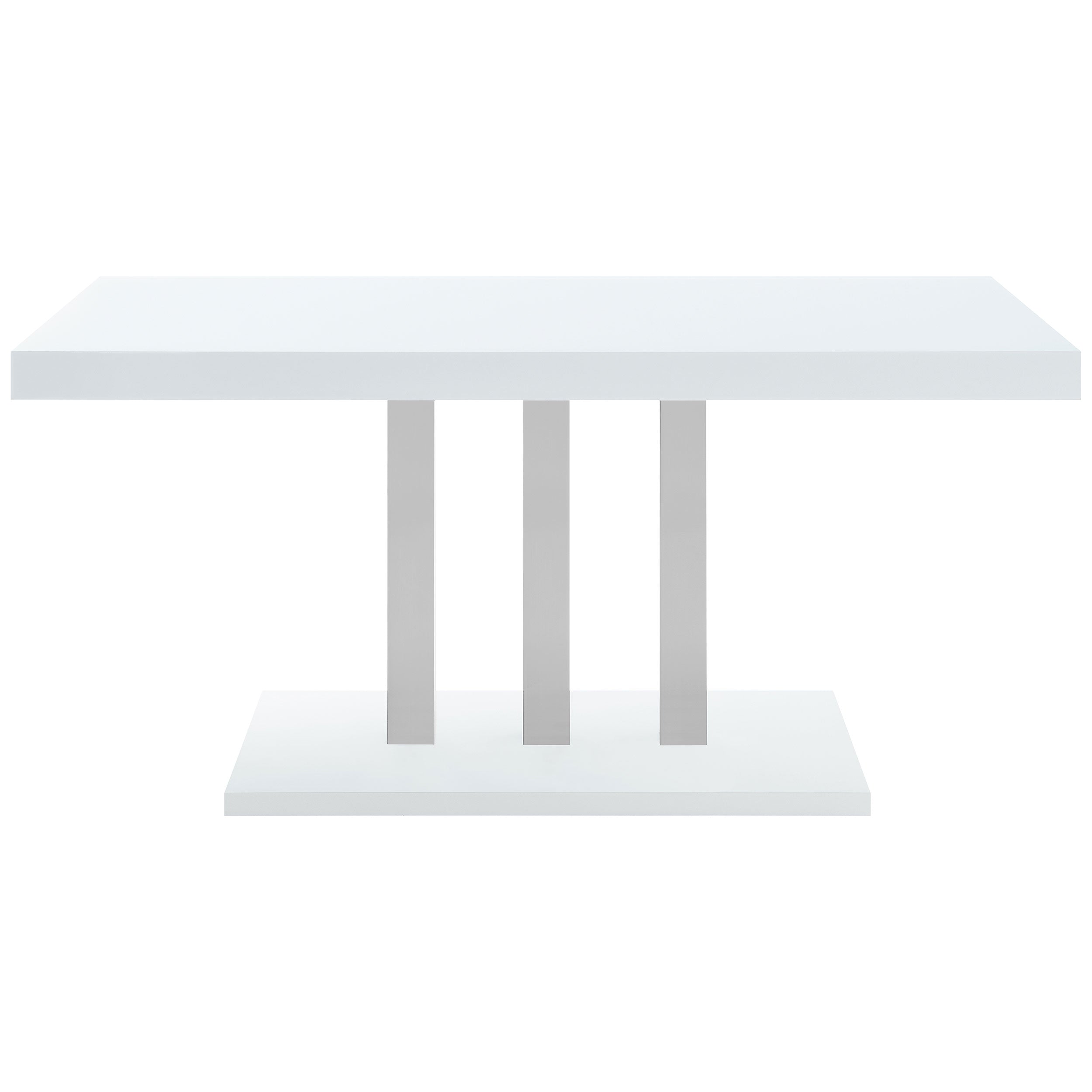 Brooklyn  Rectangular Dining Set White High Gloss