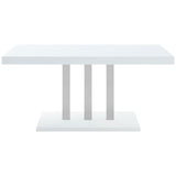 Brooklyn  Rectangular Dining Set White High Gloss