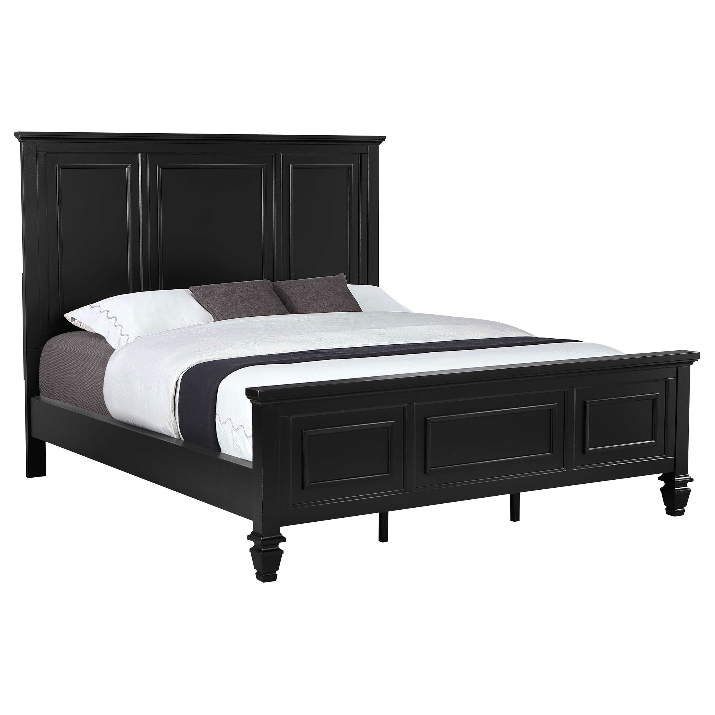 Sandy Beach 63-inch California King Panel Bed Cream White