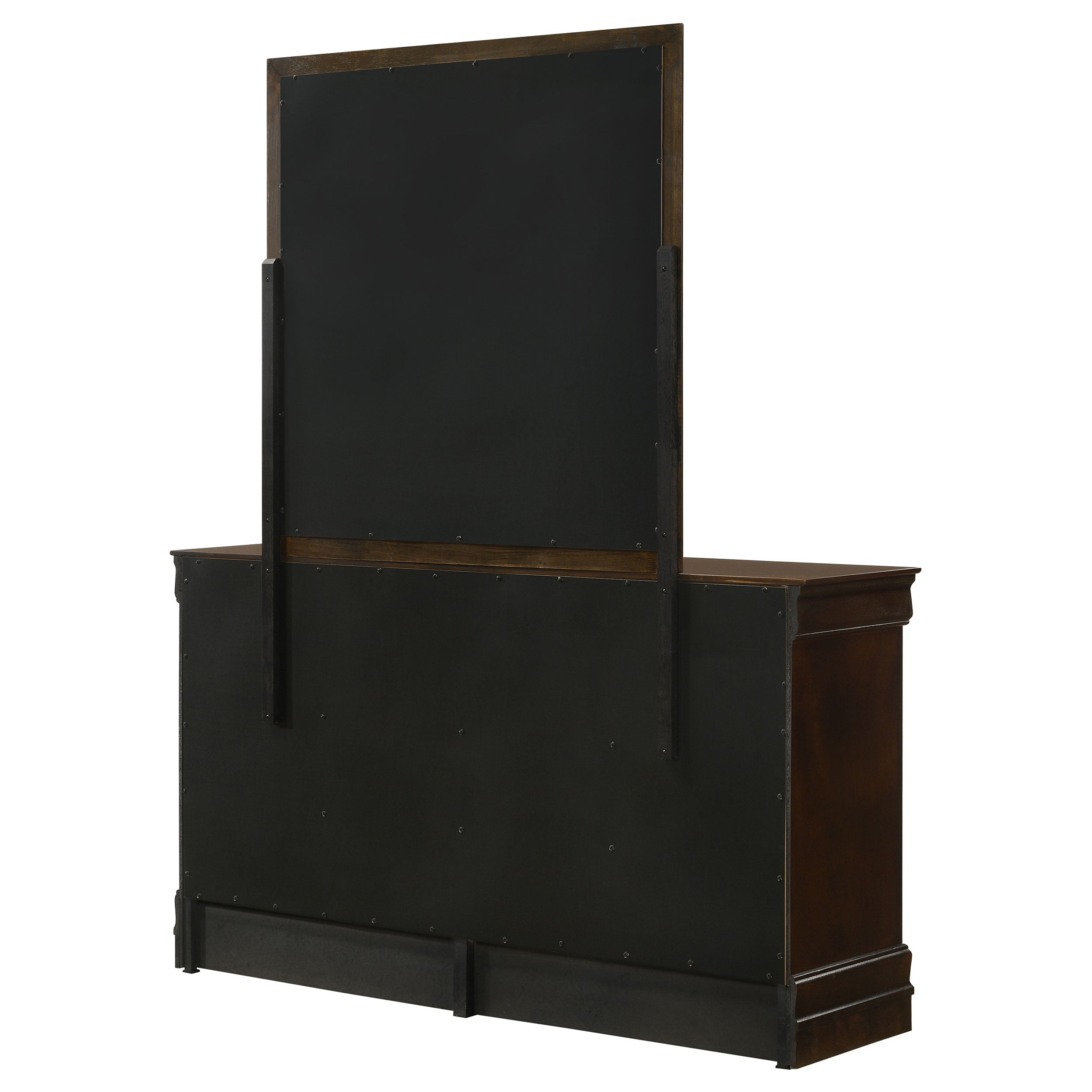 Louis Philippe 6-drawer Dresser and Mirror White