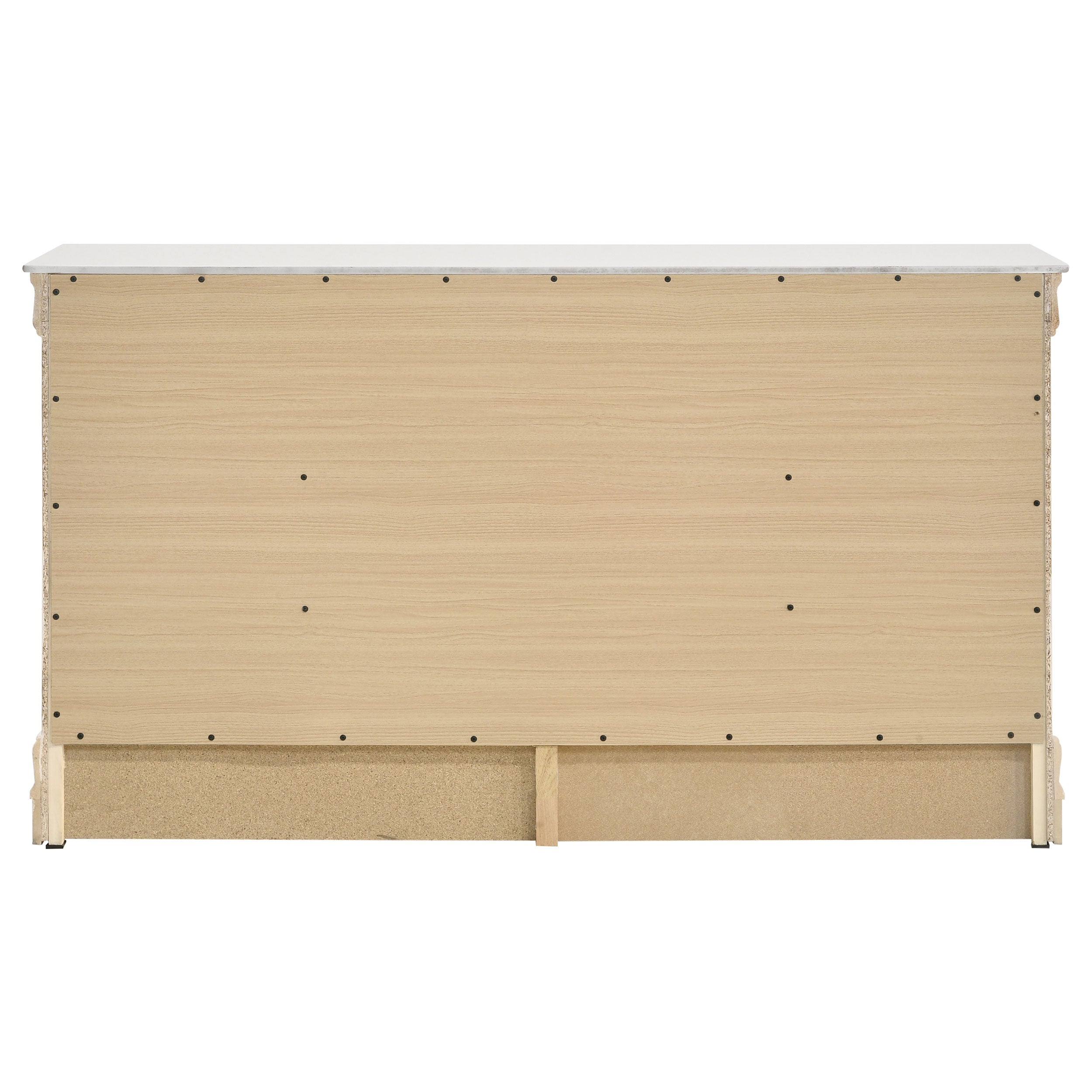 Louis Philippe 6-drawer Dresser and Mirror White