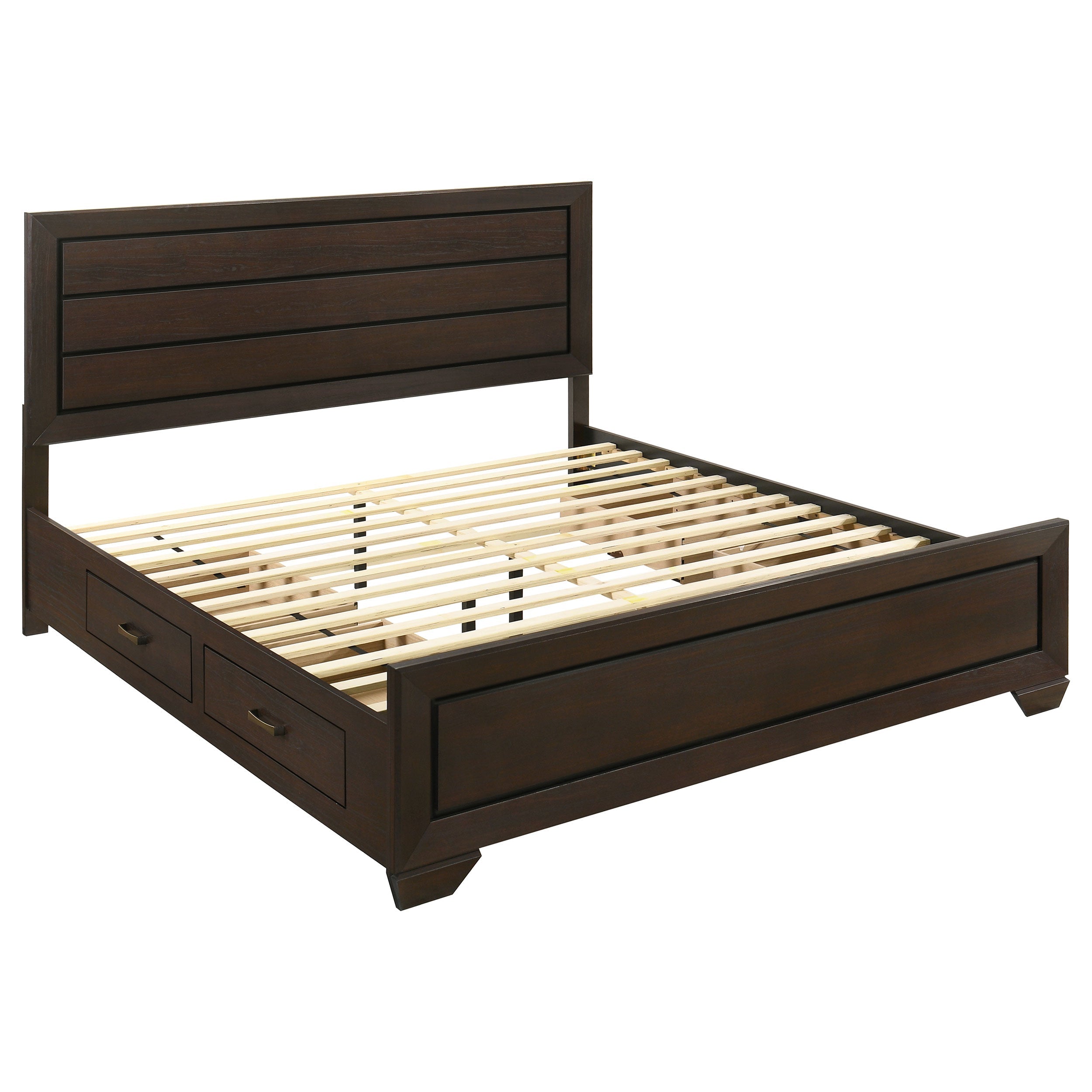 Kauffman Wood California King Panel Bed Dark Cocoa