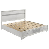 Miranda 51-inch Wood California King Storage Panel Bed Black