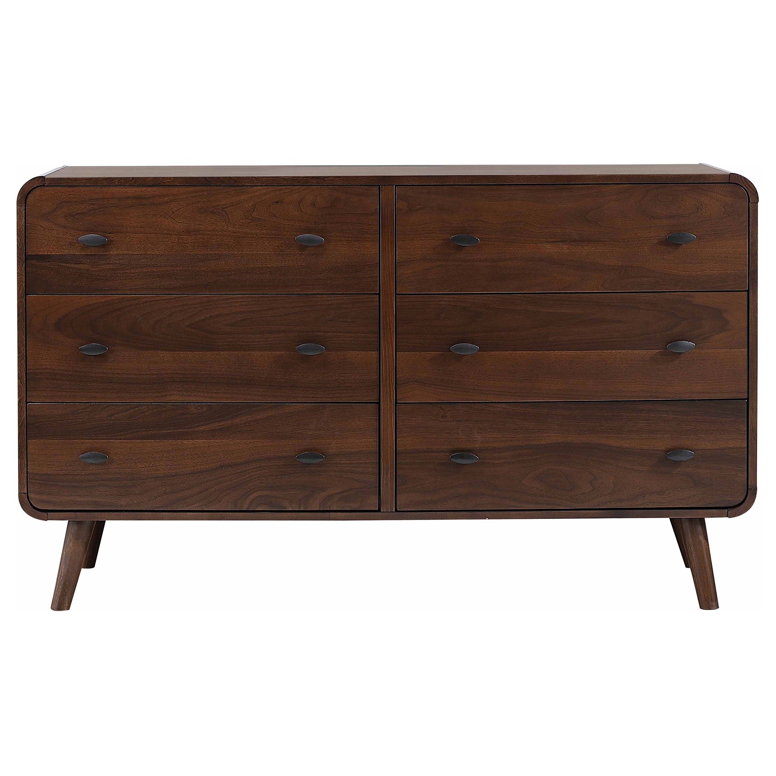 Robyn 6-drawer Bedroom Dresser and Mirror Light Ash