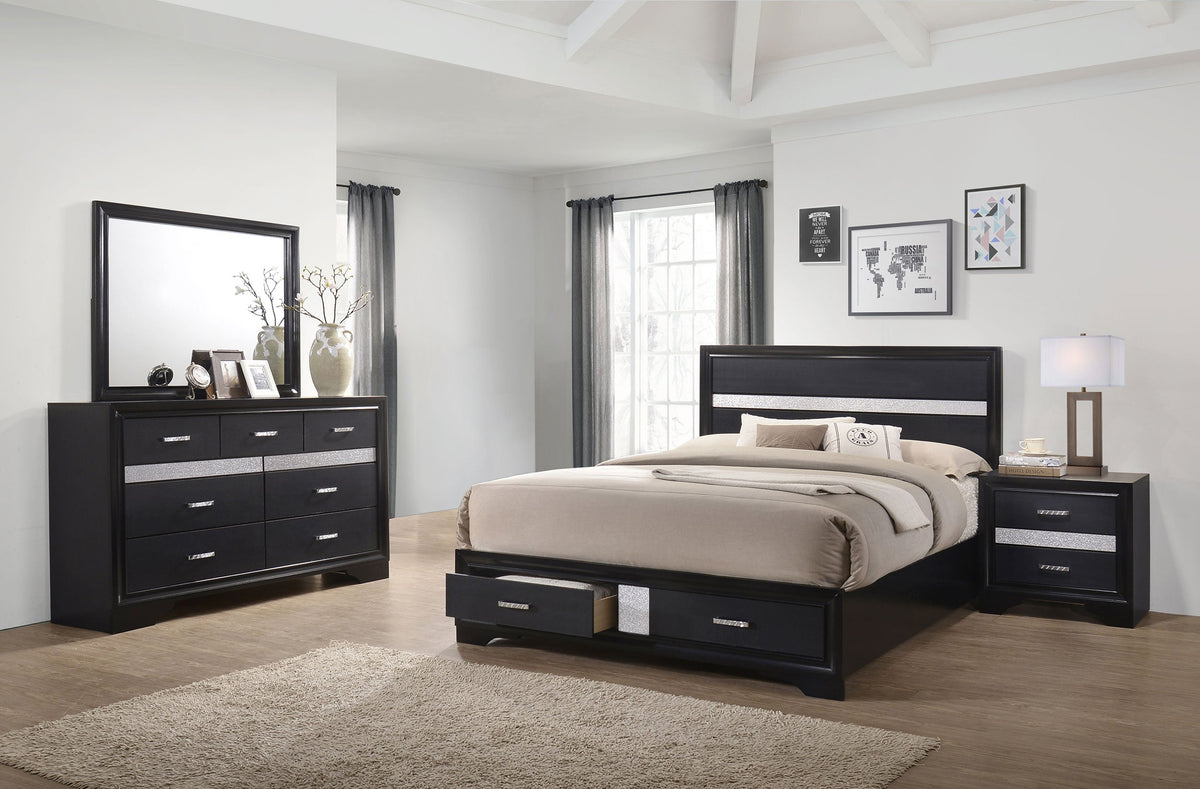 Miranda  California King Bedroom Set Black