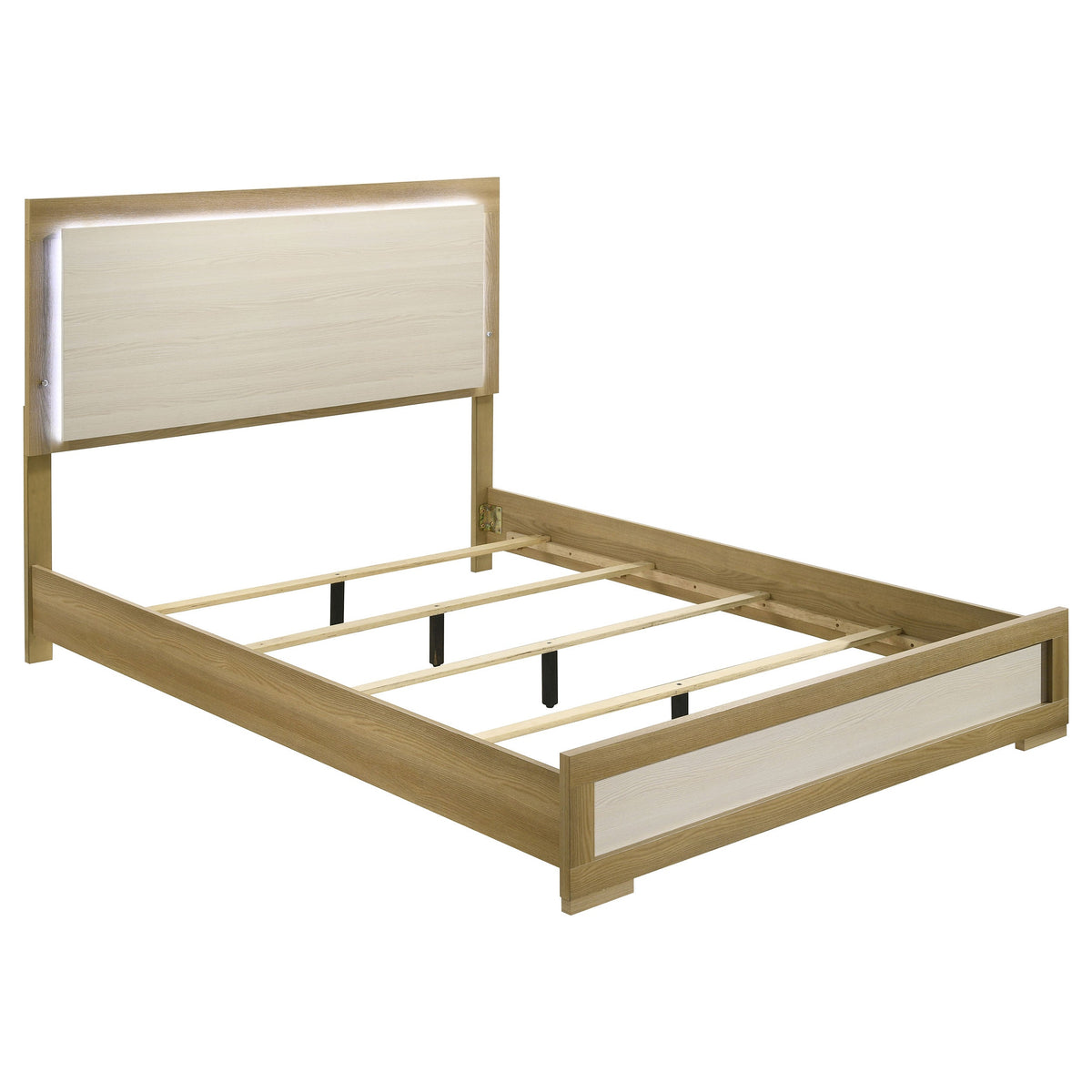 Hyland  Panel Bed LED Headboard Natural