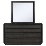Leandro 8-drawer Bedroom Dresser with Mirror Burnished Black