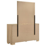 Arielle 6-drawer Bedroom Dresser with Mirror Light Oak