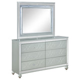 Gunnison 6-drawer Dresser Silver Metallic