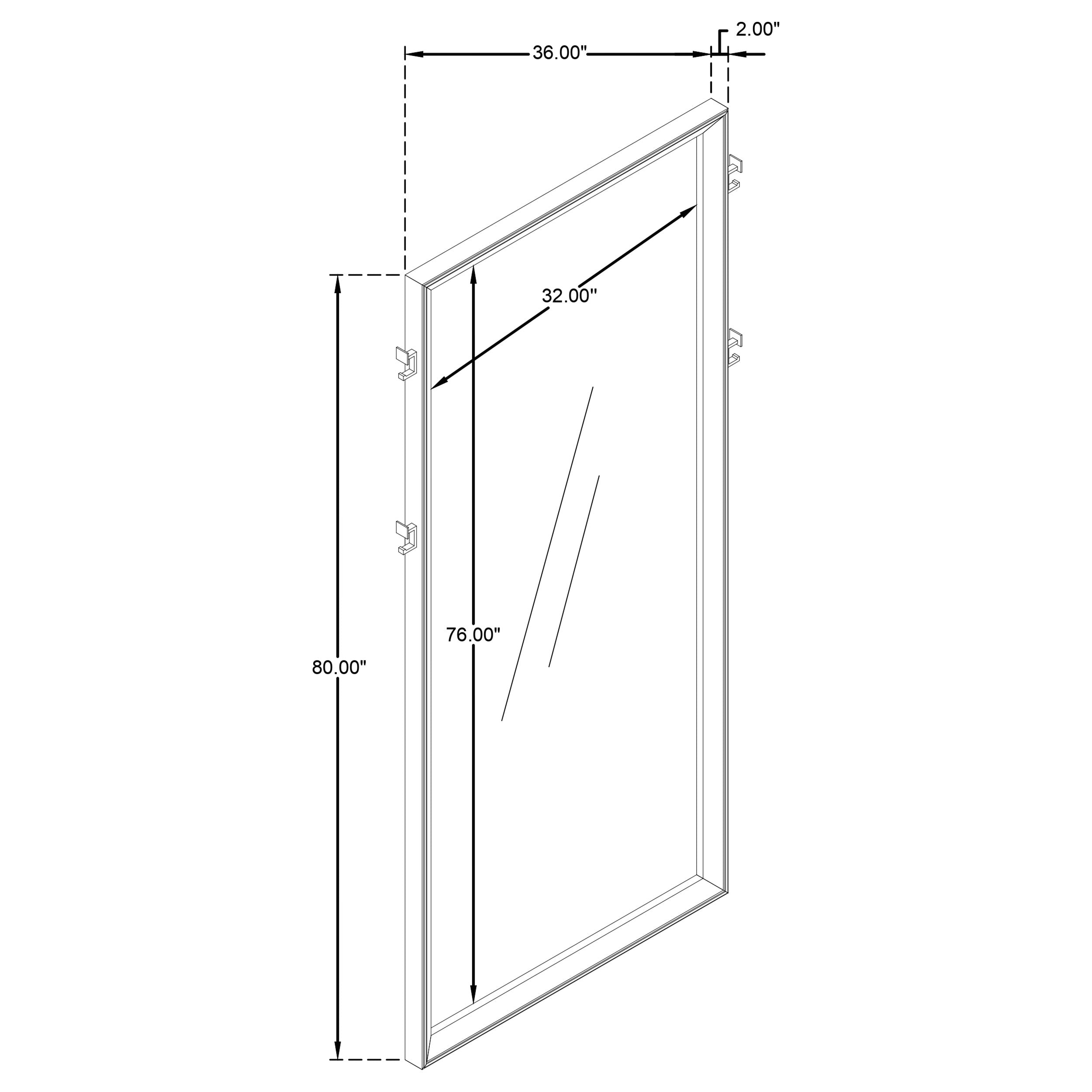 Durango 80-inch Standing Floor Mirror Smoked Peppercorn