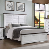 Hillcrest Wood  Panel Bed Distressed White
