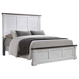 Hillcrest Wood  Panel Bed Distressed White