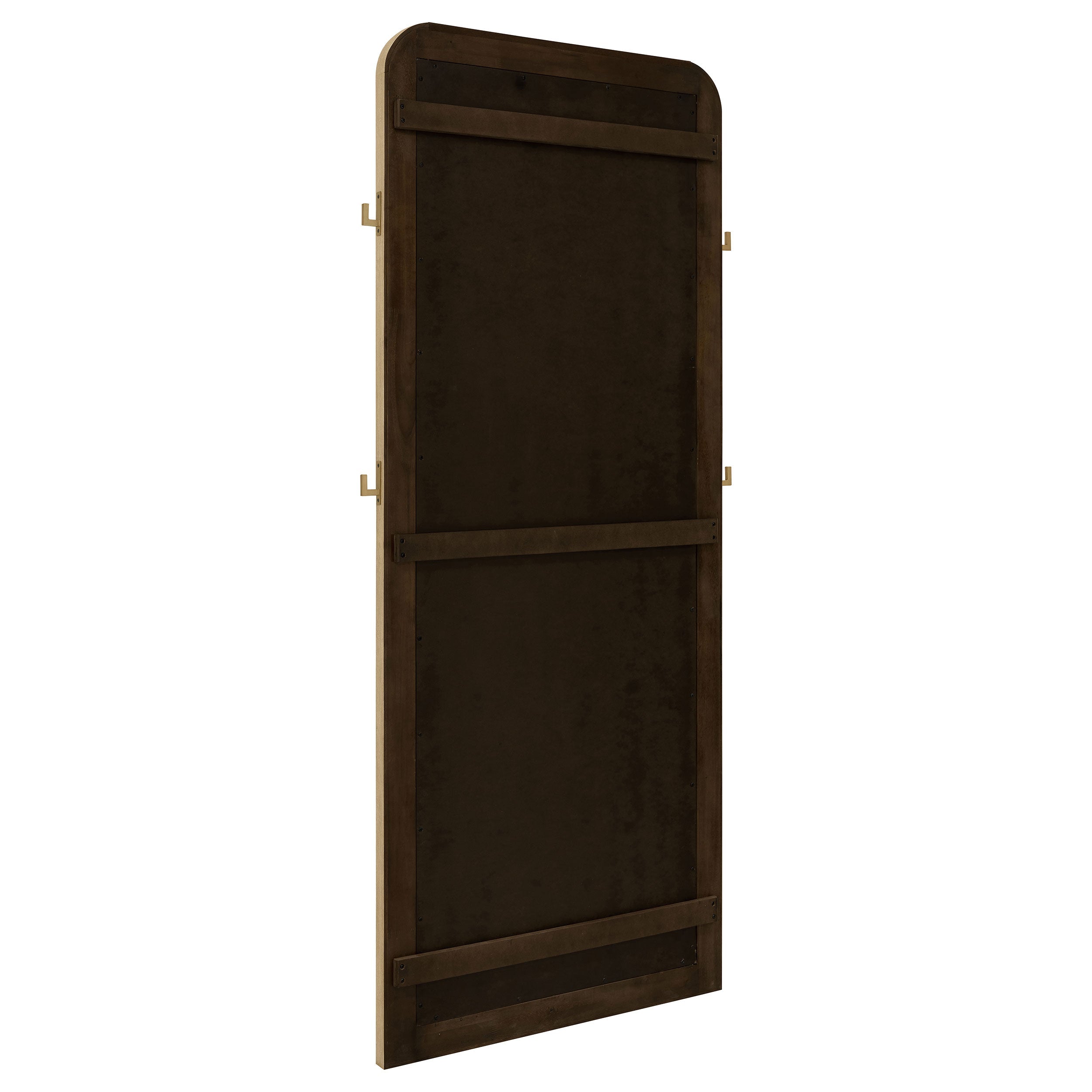 Arini Cane Weave  Length Standing Floor Mirror Black