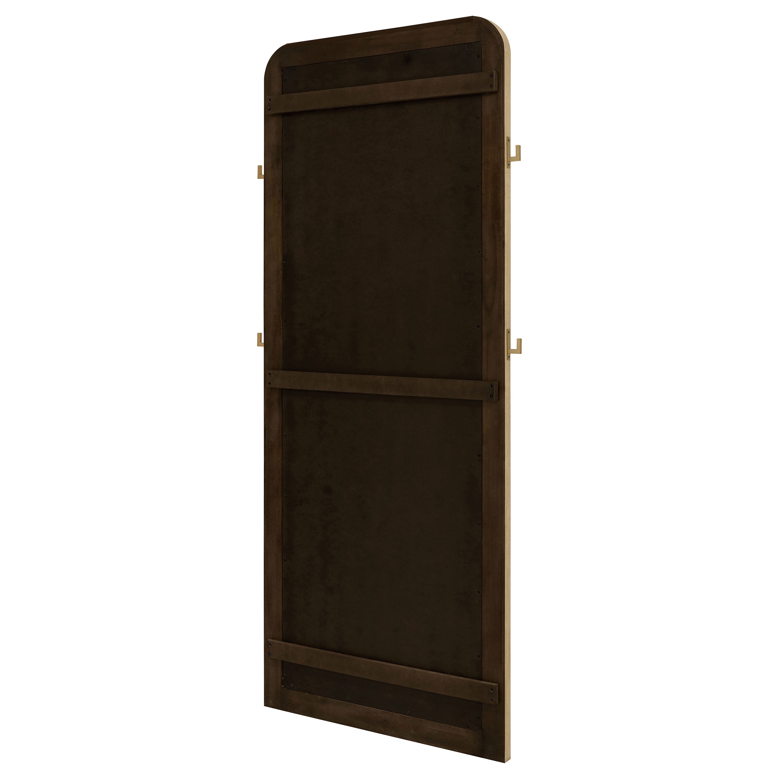 Arini Cane Weave  Length Standing Floor Mirror Black