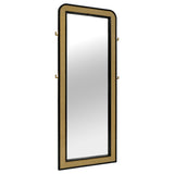 Arini Cane Weave  Length Standing Floor Mirror Black