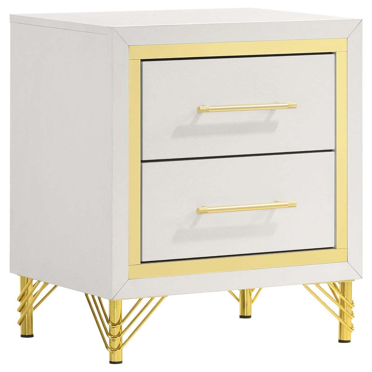 Lucia 2-drawer Nightstand Bedside Table Black