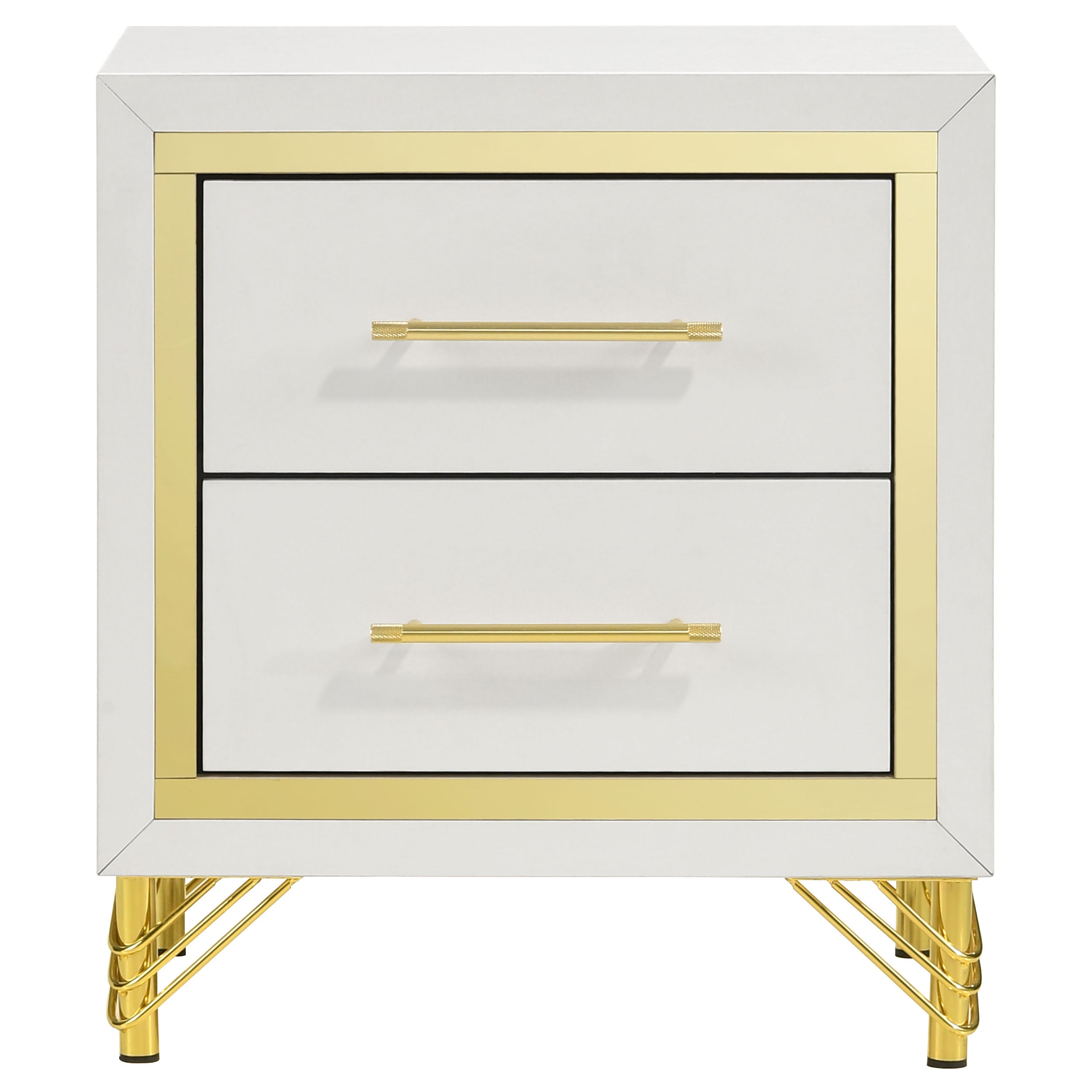 Lucia 2-drawer Nightstand Bedside Table Black