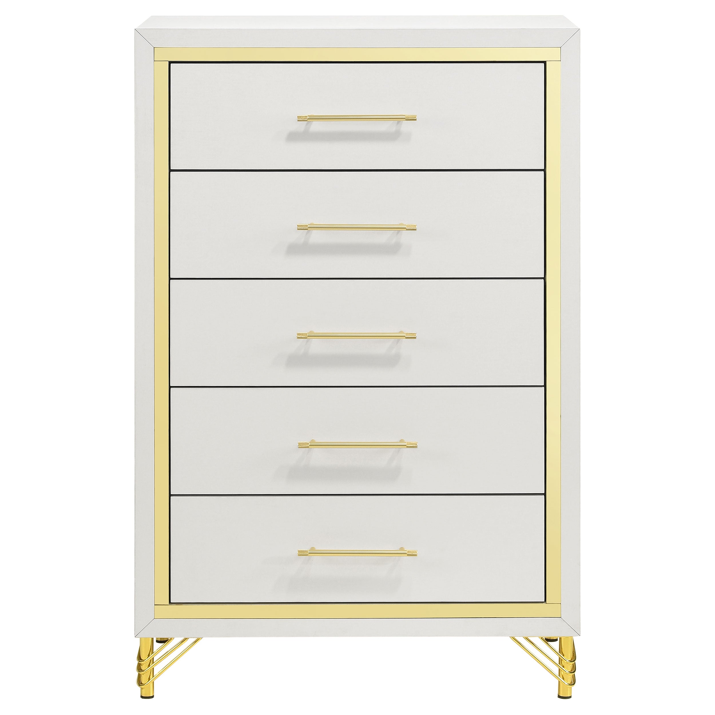 Lucia 5-drawer Bedroom Chest of Drawers Black
