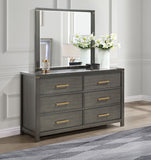 Kieran 6-drawer Dresser Grey