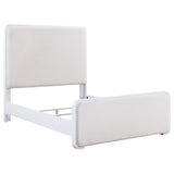 Anastasia Upholstered Panel Bed Pearl White