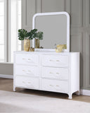 Anastasia 6-drawer Dresser Pearl White