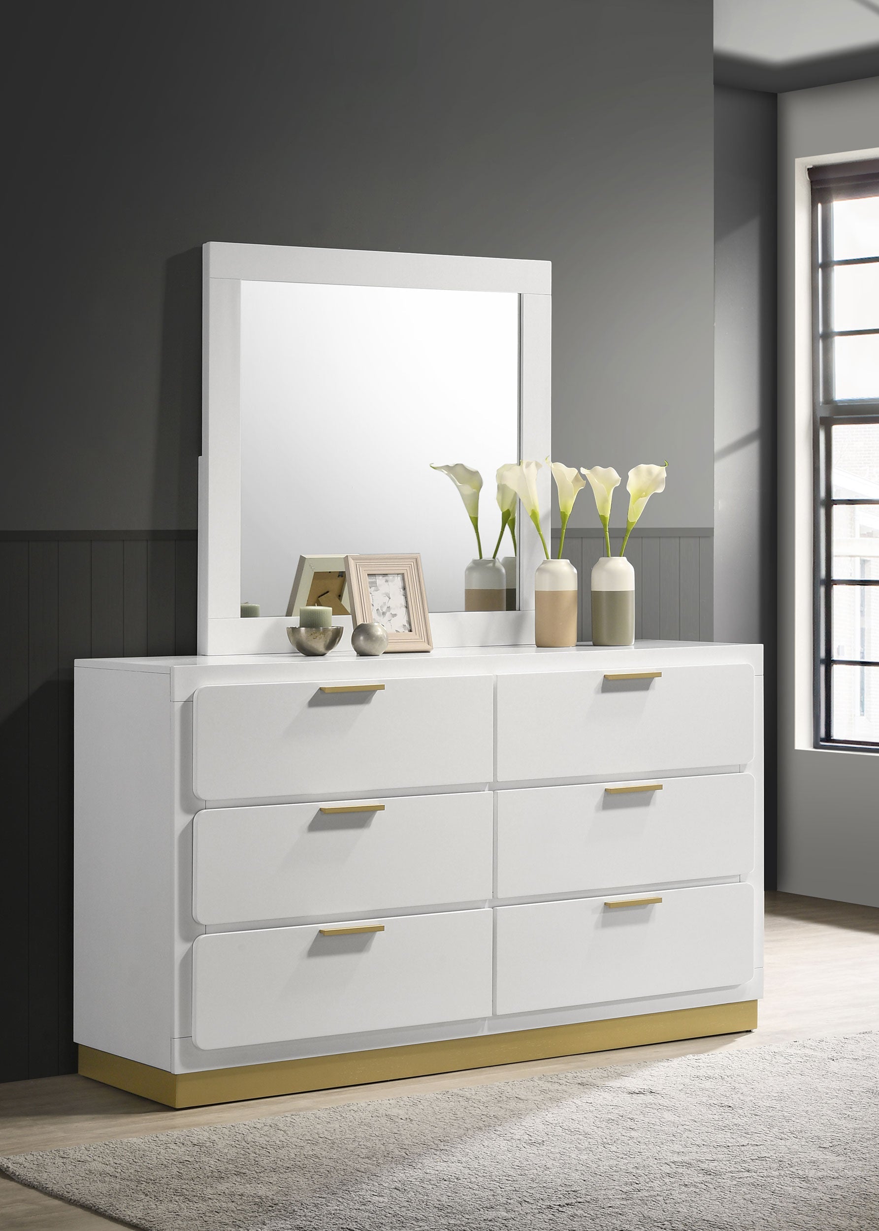 Caraway 6-drawer Dresser Black