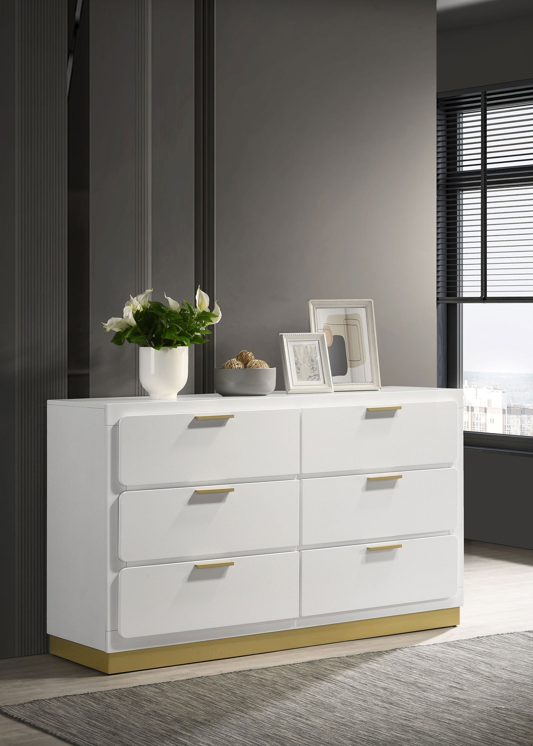 Caraway 6-drawer Dresser Black