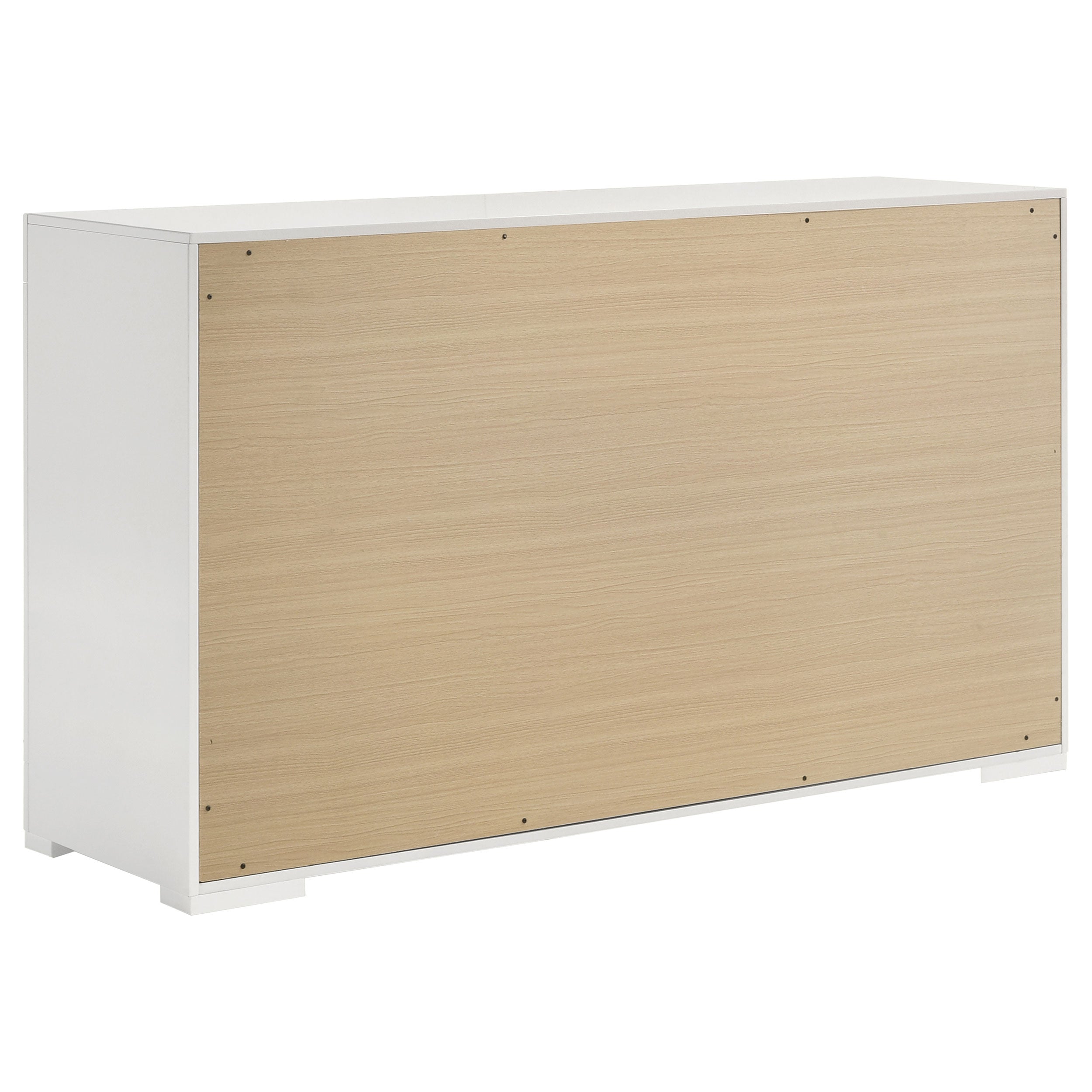 Ives 6-drawer Dresser and Mirror Grey High Gloss