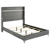 Lucia 61-inch Upholstered  Wingback Bed Beige