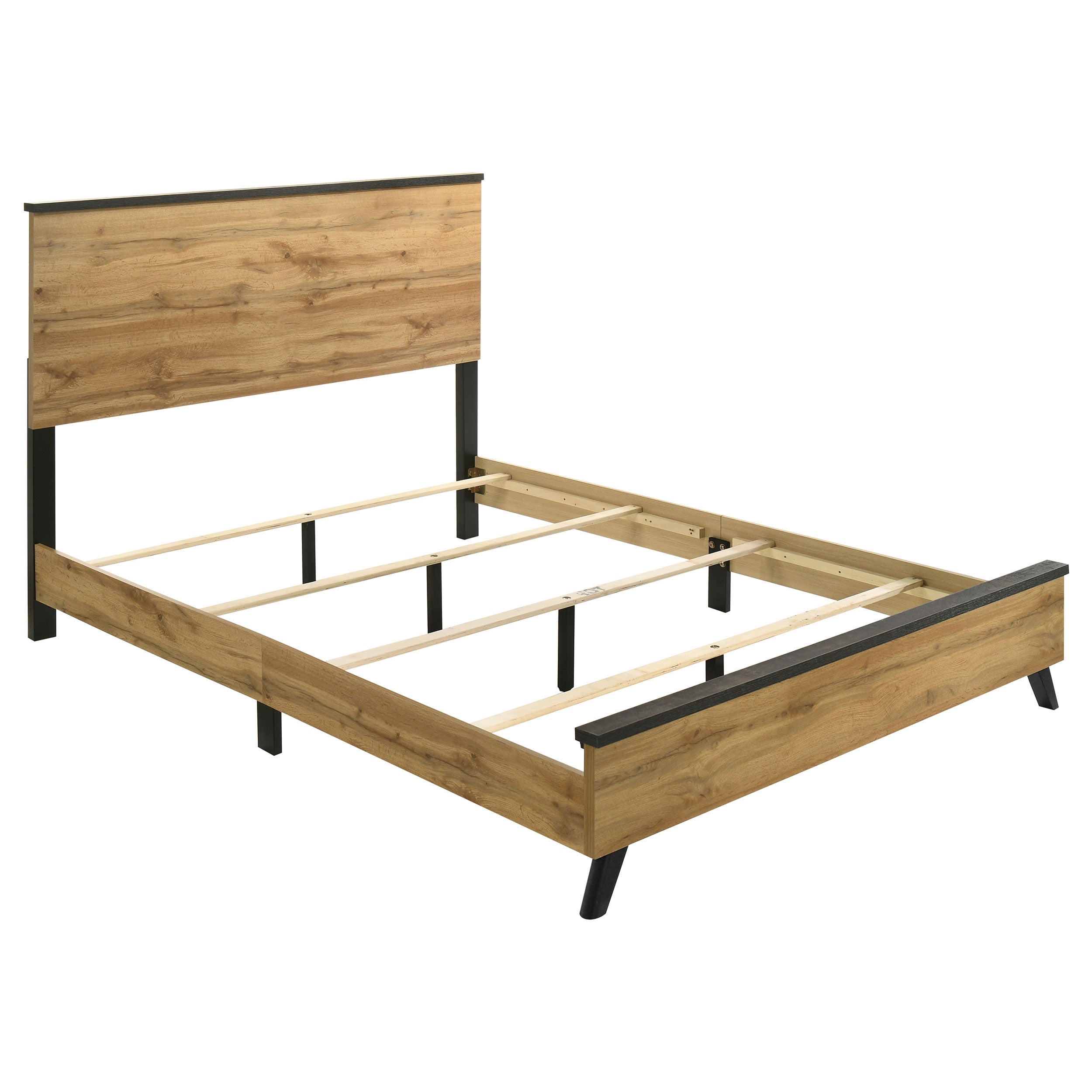Kauffman Wood California King Panel Bed Dark Cocoa