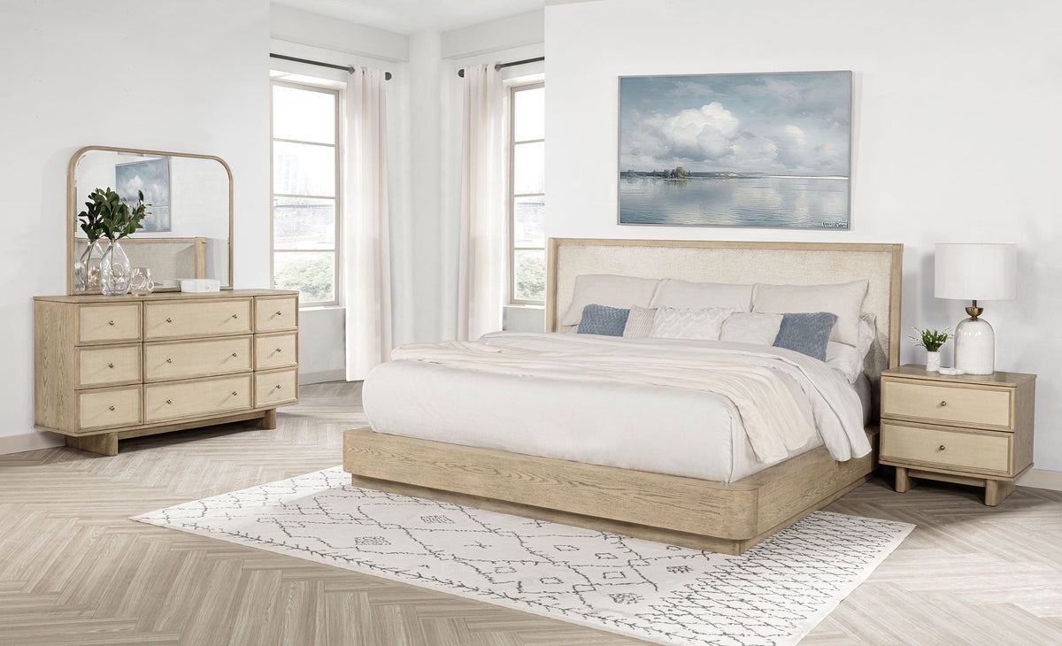 Kailani  California King Bedroom Set Beige Oak