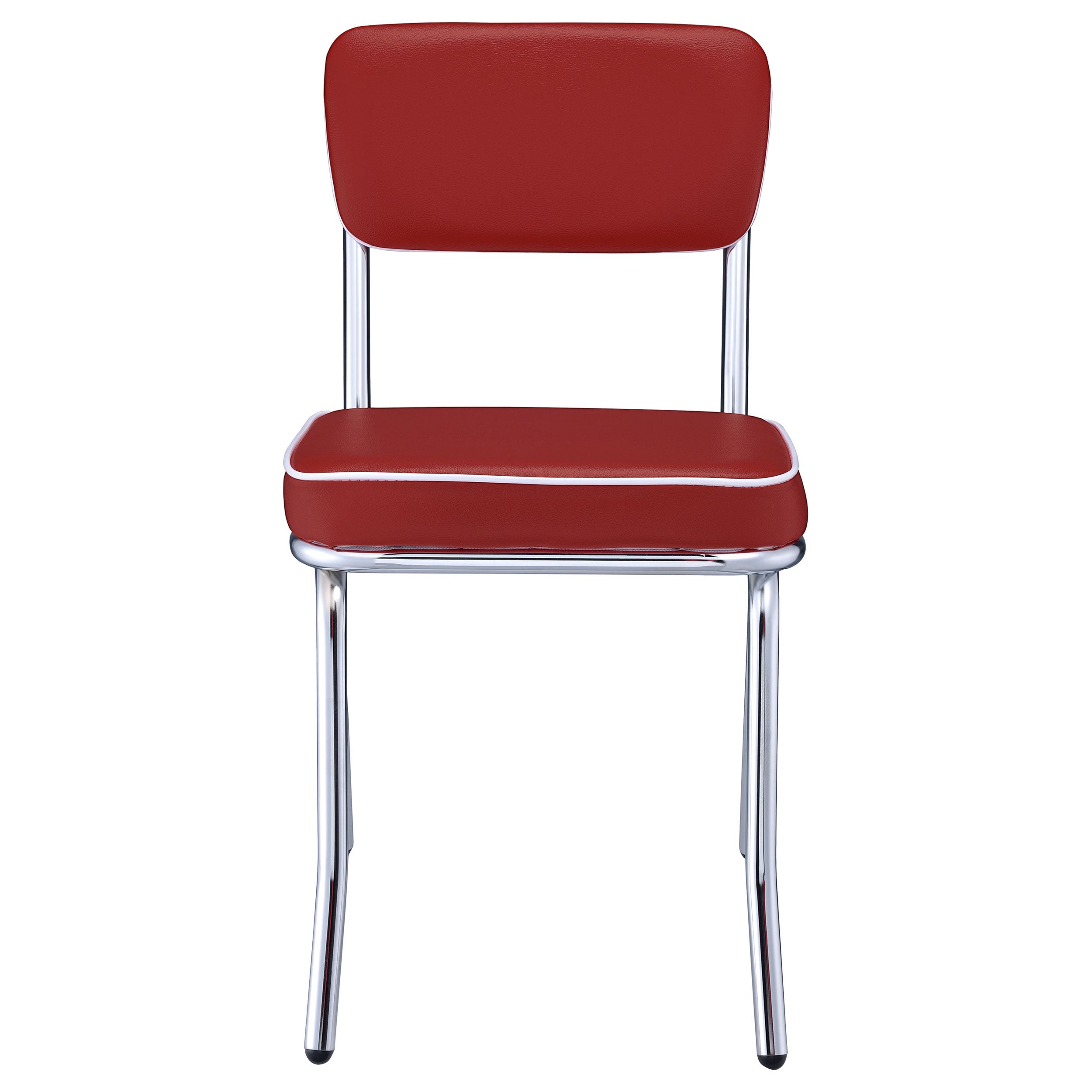 Retro Upholstered Dining Side Chair Black (Set of 2)