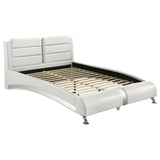 Jeremaine Upholstered California King Sleigh Bed White