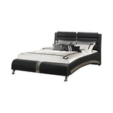 Jeremaine Upholstered California King Sleigh Bed White