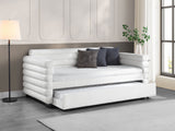 Patricia Boucle Upholstered  Day Bed with Trundle Grey
