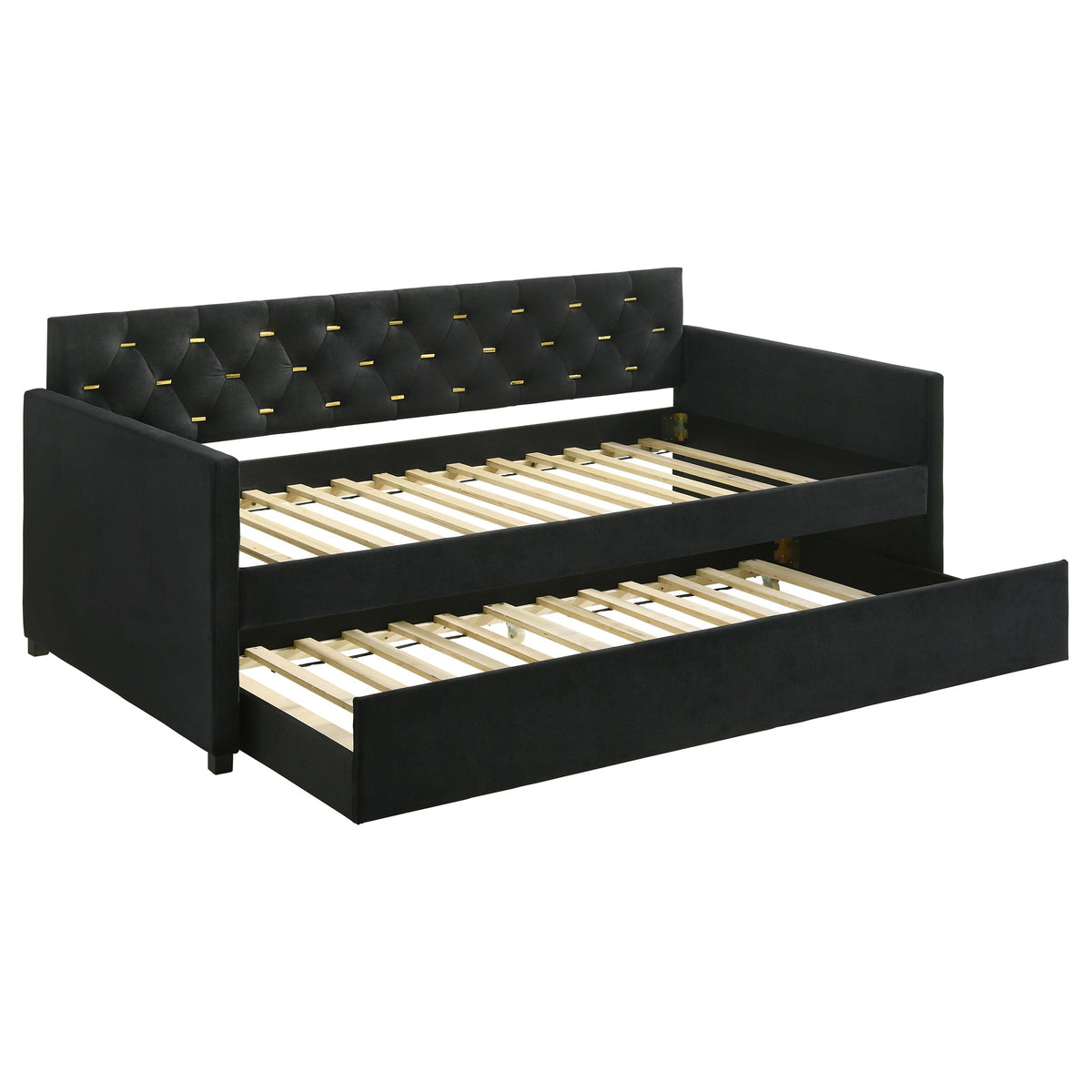 Kendall Upholstered  Daybed with Trundle Black