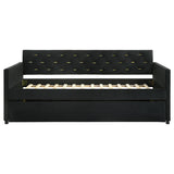 Kendall Upholstered  Daybed with Trundle Black