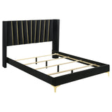 Kendall Upholstered California King Panel Bed Black