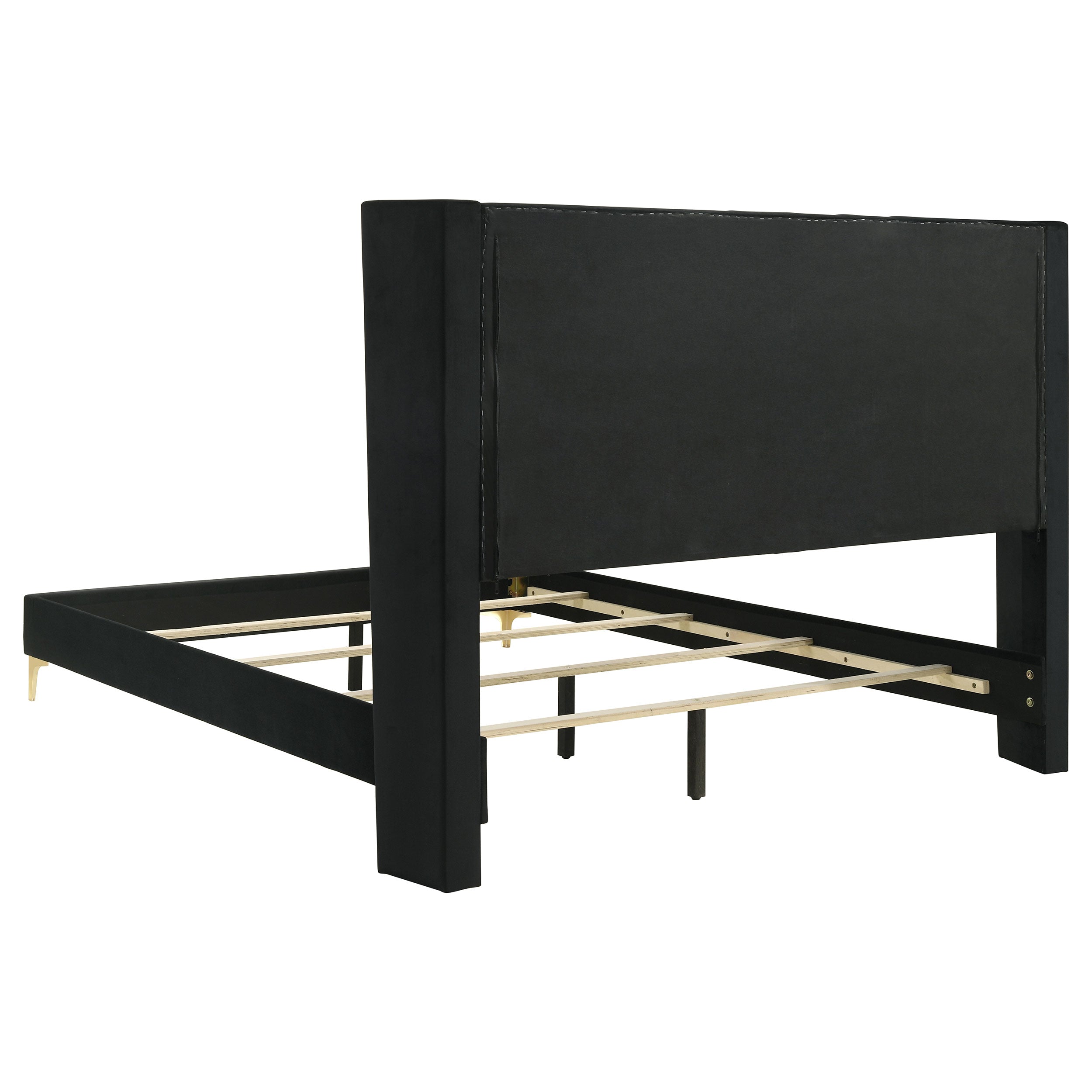 Kendall Upholstered California King Panel Bed Black