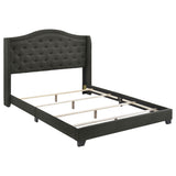 Sonoma Upholstered  Wingback Bed Beige