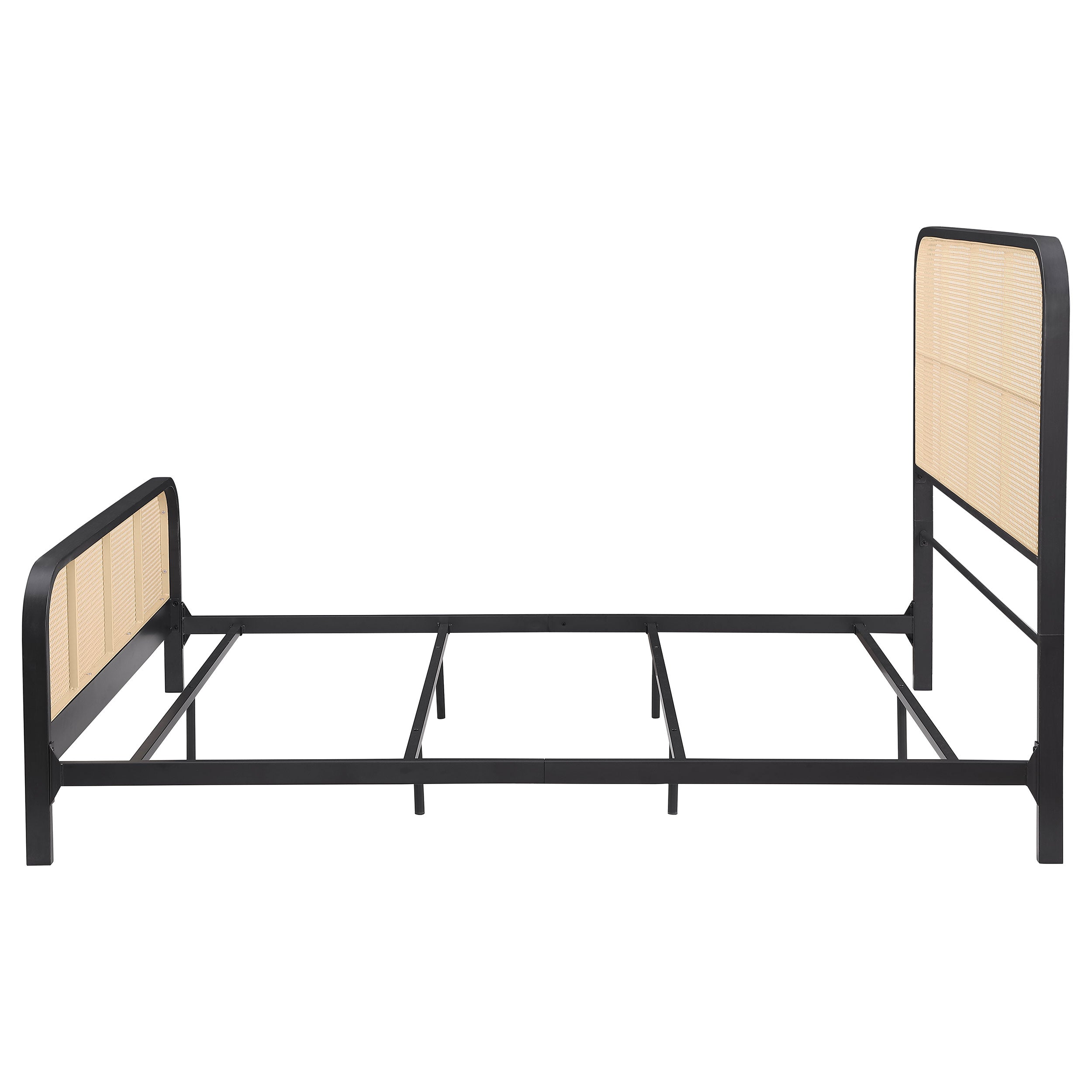 Lanewood Open Cane Webbing Metal  Bed Black